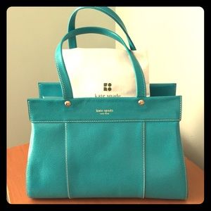 Turquoise Kate Spade Dutchess County large handbag